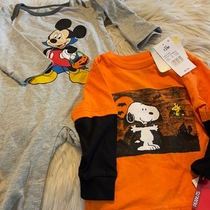 Mickey Mouse and Snoopy Halloween baby outfits